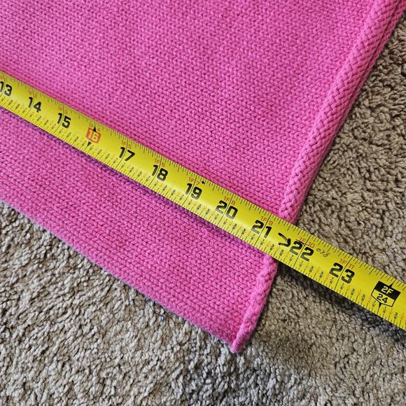 Vtg Sleeveless Turtleneck Sweater Womens M Pink 90s Preppy Boho Y2K Barbie Retro - Picture 9 of 9